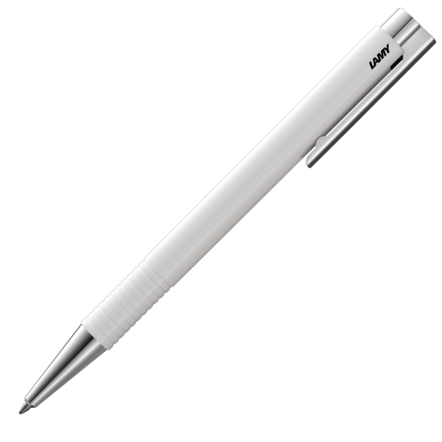 Logo M+ White Kulepenn