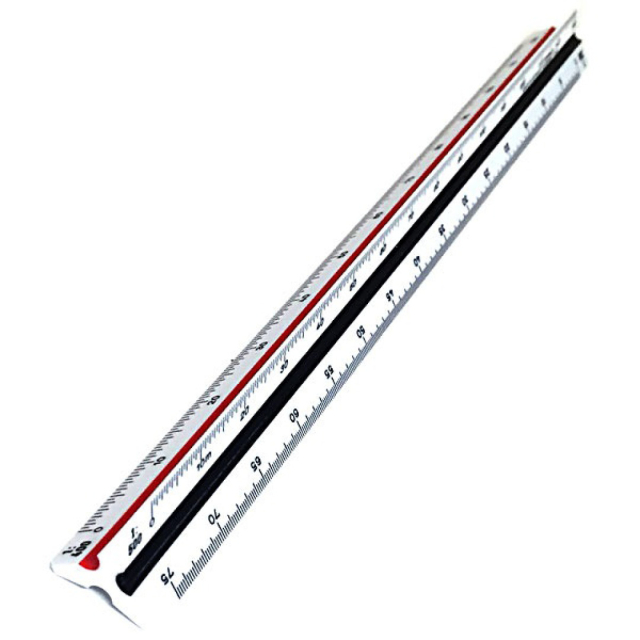 Ingeniørskala 30 cm 2,5–100