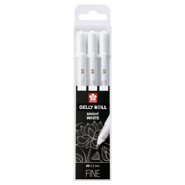 Gelly Roll Basic White 3-pakke Fine