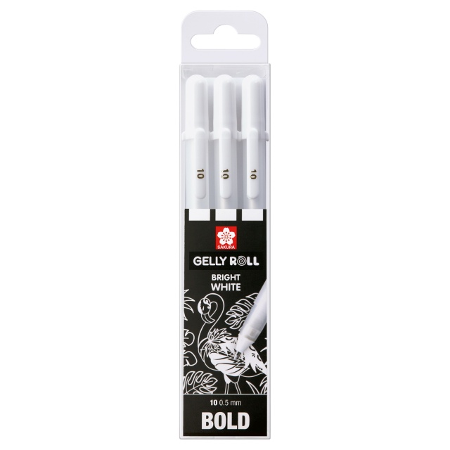 Gelly Roll Basic White 3-pakke Bold