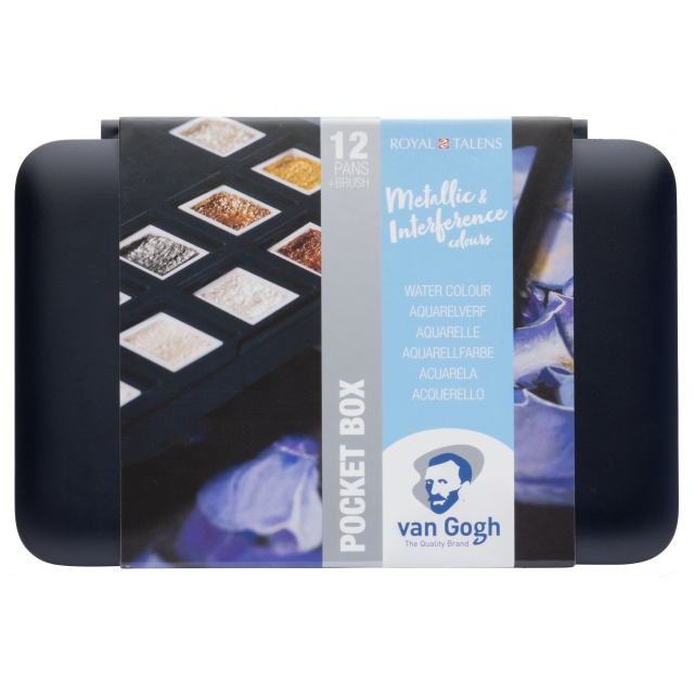 Pocket Box Water Color Metallic - Set of 12