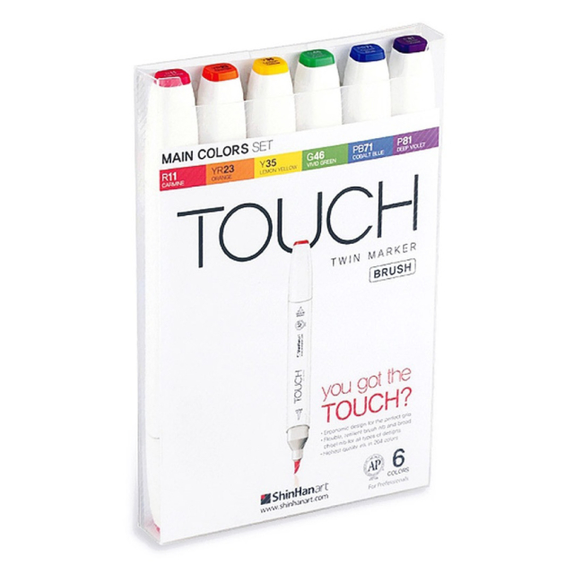 Twin Brush Marker 6-set Main