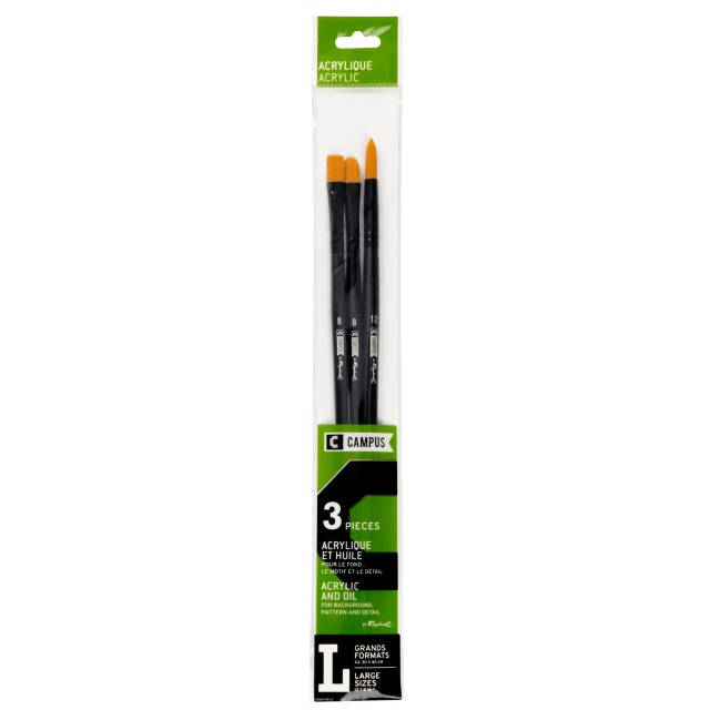 Campus Pensel Syntetisk 3-set L