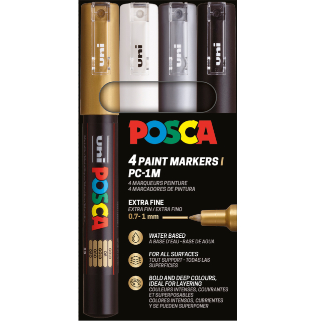 Posca PC-1MC Metallic - Set of 4