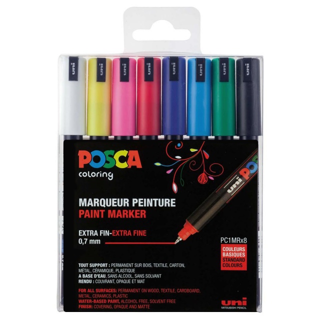 Posca PC-1MR Standard Colours Set of 8