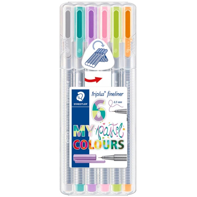 Triplus Fineliner Pastel 6-pakke