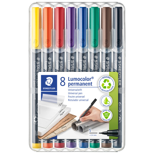 8-pakke Lumocolor permanent Superfine