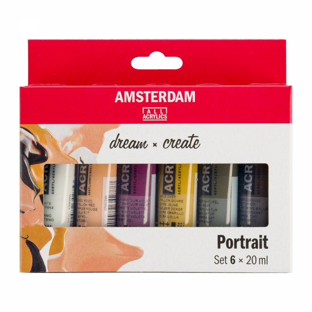 Akrylfarge Portrait Set 6 x 20 ml