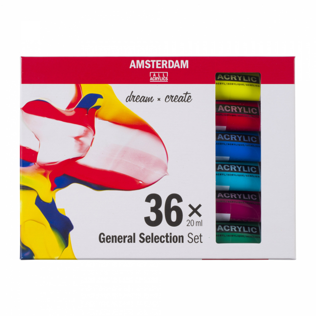 Akrylfarge Standard Set 36 x 20 ml