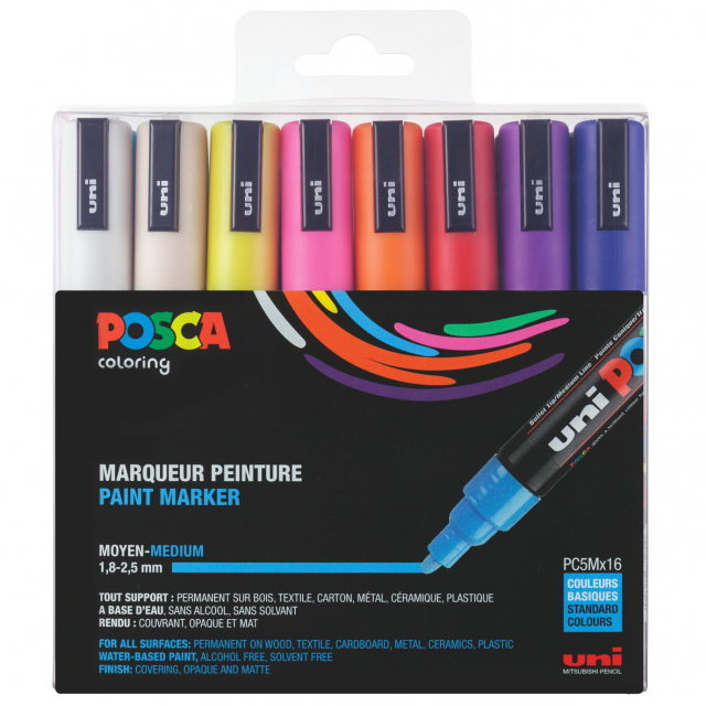 Posca PC-5M Standard Colours 16-set