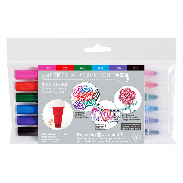 Clean Color DOT Pen 6-set