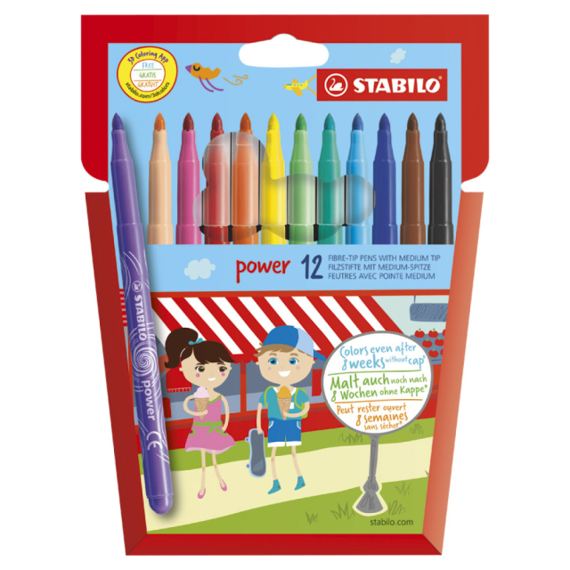 Power Felt Tip 12-pakke