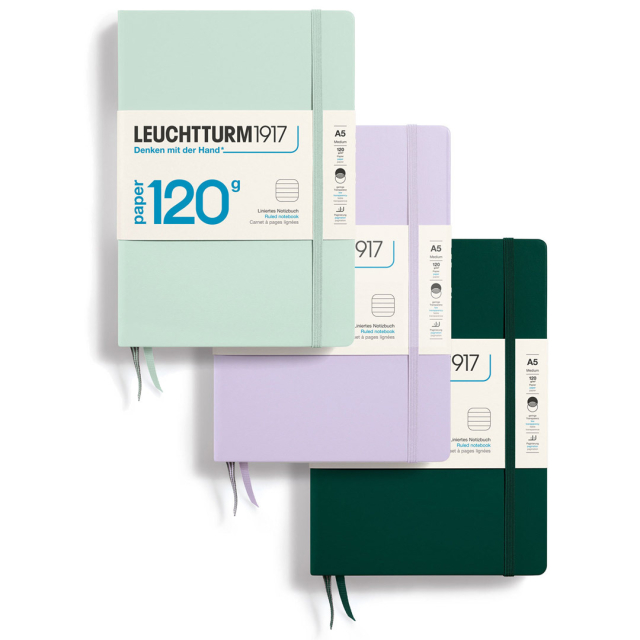 Notebook A5 120g Linjert Mint Green i gruppen  Papir & Blokk / Skrive og ta notater / Notatbøker hos Pen Store (132547)