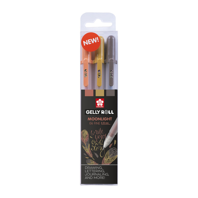 Unique Collection 3-pack Gelly Rolls Moonlight Nature
