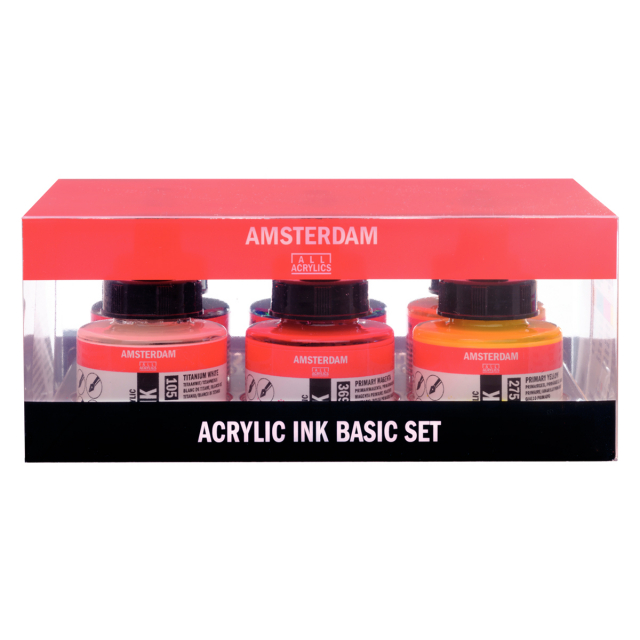 Akryl Ink Basic Set 6 x 30 ml