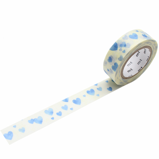 Washi-teip Heart Stamp Blue