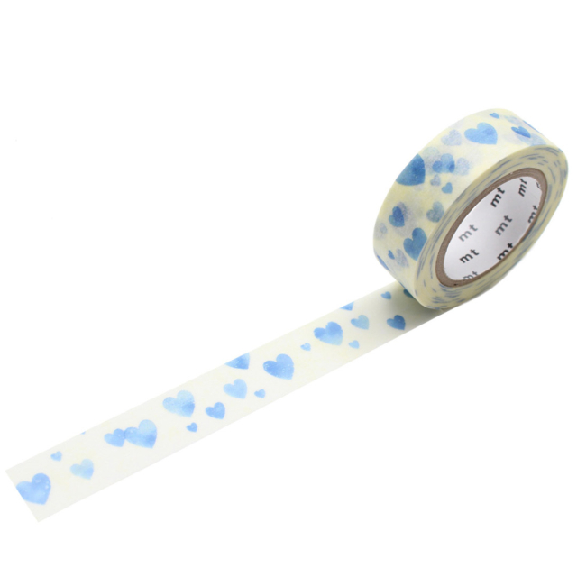 Washi-teip Heart Stamp Blue