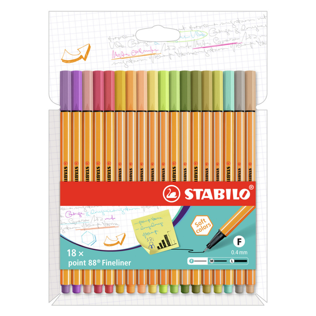 Point 88 Fineliner 18-pakning Trend
