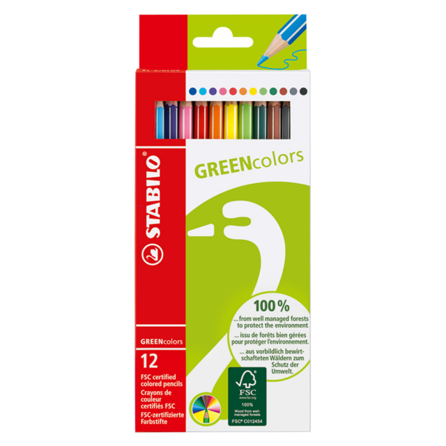 GreenColors Fargeblyanter 12-pakning