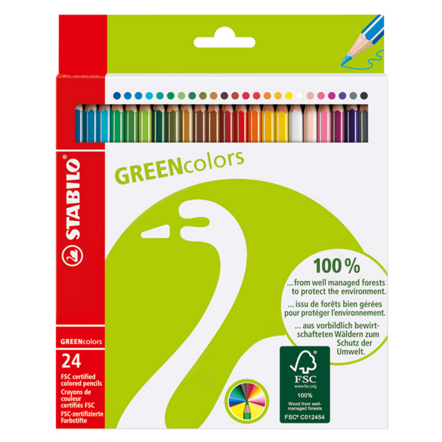 GreenColors Fargeblyanter 24-pakning
