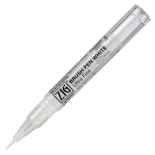 Cartoonist Brush Pen Hvit Ultra-Fine