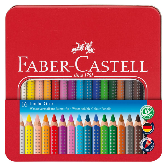 Akvarellblyanter Jumbo 16-set