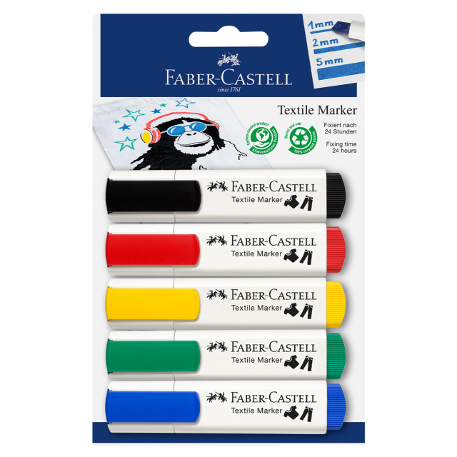 Textilmarker Basic 5-set