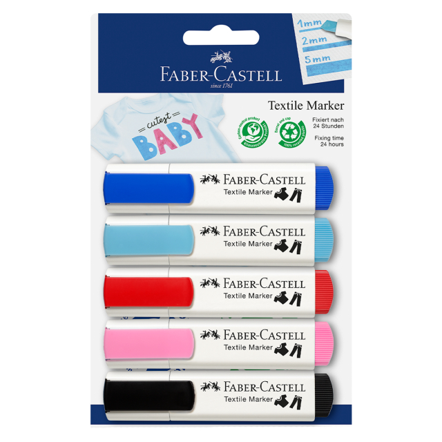 Textilmarker Pastel 5-set