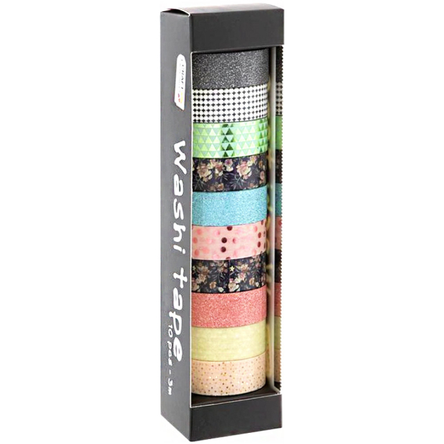 Washi-tape 10-pakke Foil & Glitter #1