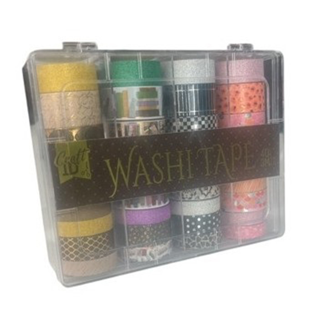 Washi-tape 40-pakke + oppbevaringsboks