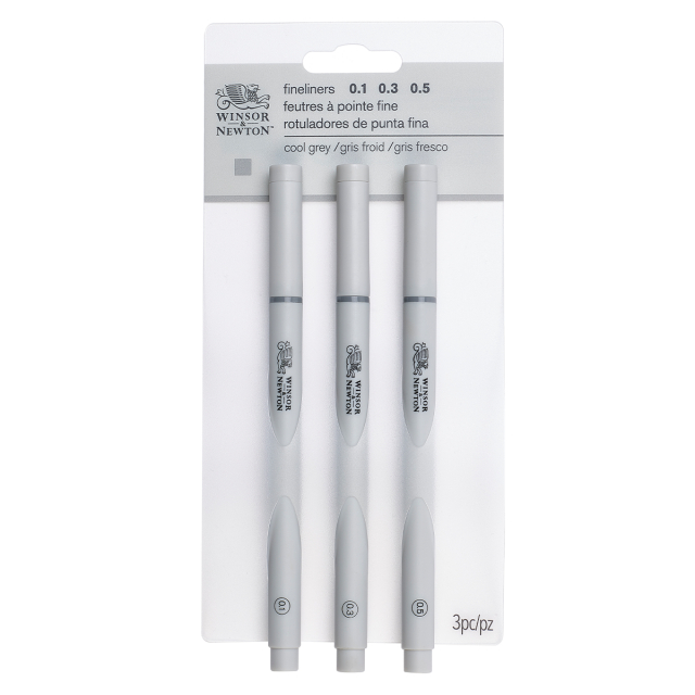 Fineliner 3-set Cool Grey