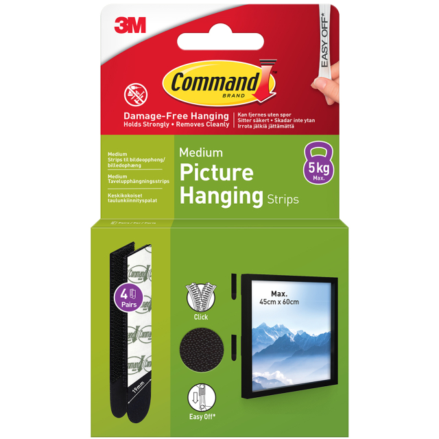 Command Strips for bildeoppheng Medium Svart