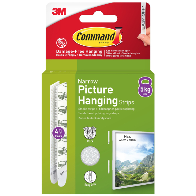 Command Strips for bildeoppheng Narrow