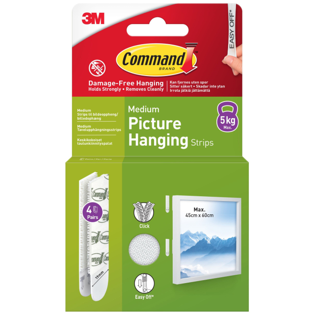 Command Strips for bildeoppheng Medium 4 st