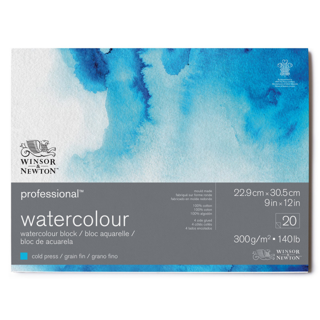 Professional Akvarellblokk CP 23x31cm 300g
