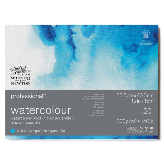 Professional Akvarellblokk CP 31x41cm 300g