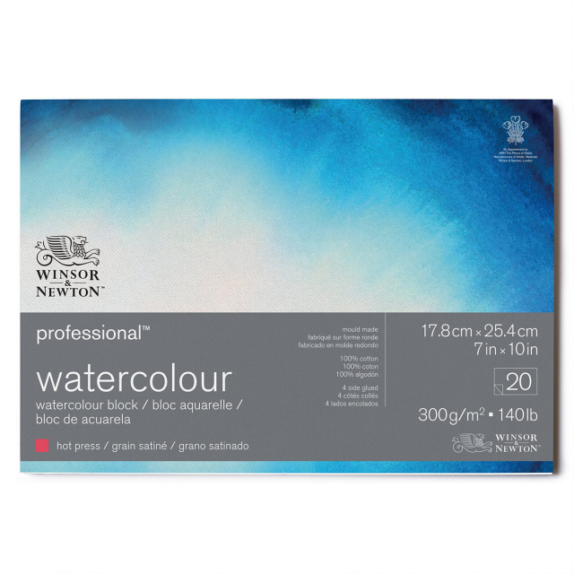 Professional Akvarellblokk HP 18x26cm 300g