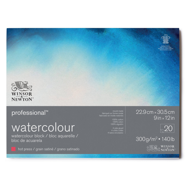 Professional Akvarellblokk HP 23x31cm 300g