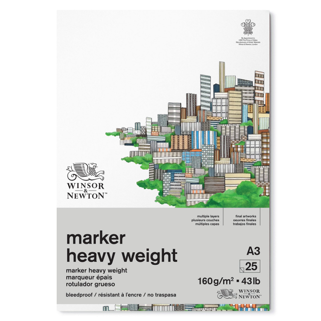 Markerblokk Heavyweight A3 160g