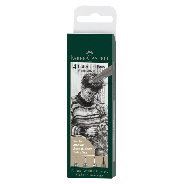 PITT Artist 4-pakning Warm Grey