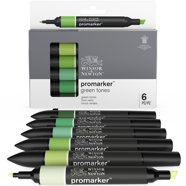 Promarker 6-sett Green tones
