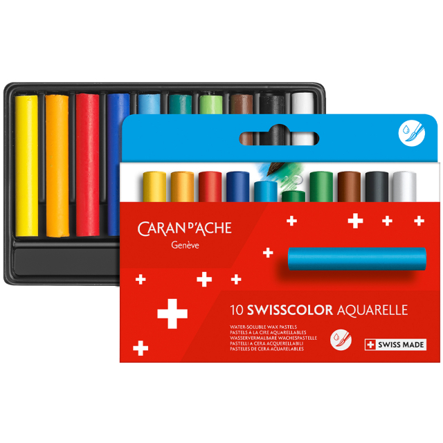Swisscolor Aquarelle Pastellkritor 10-set
