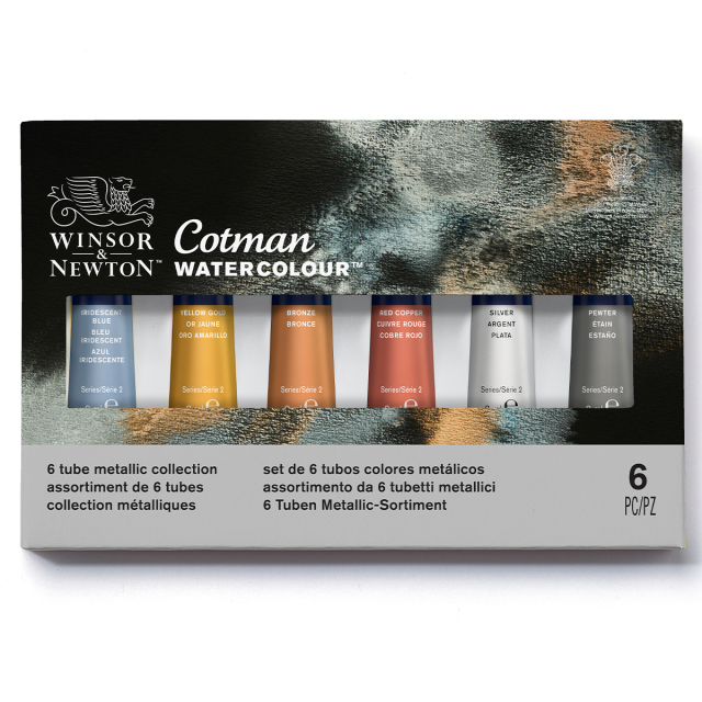 Cotman Akvarellmaling Metallic Collection Tubes 8 ml  6-set