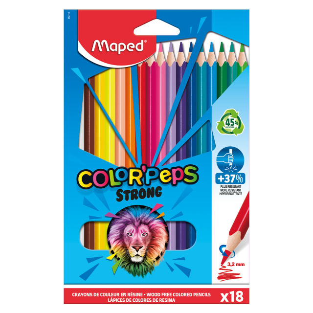 Fargeblyanter Color Peps Strong 18-pakning