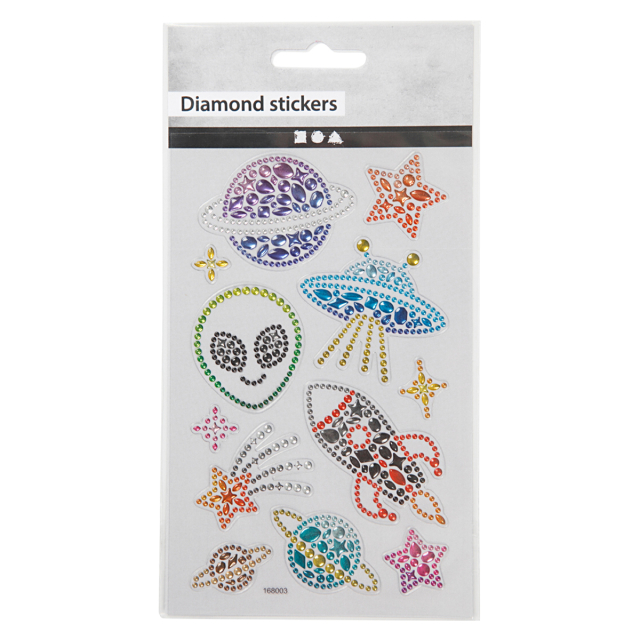 Diamond Stickers Verdensrommet 1 ark