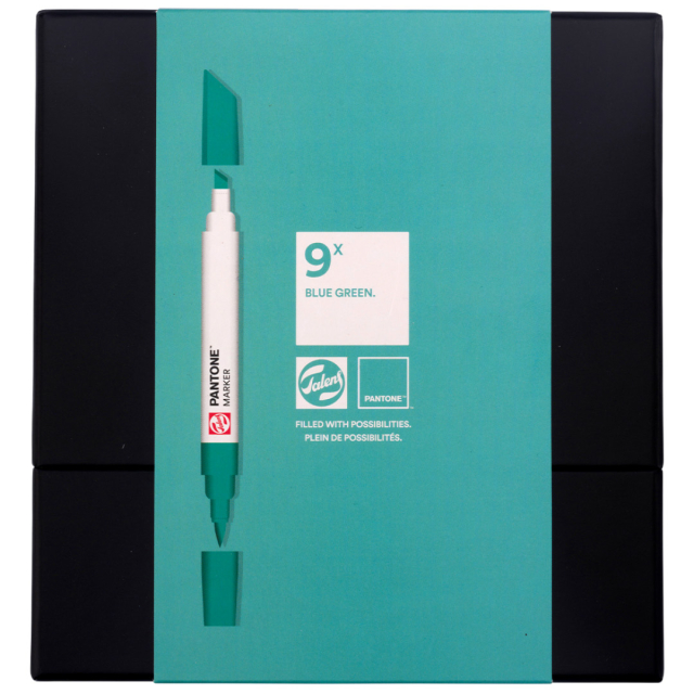 Marker 9-sett Blue Green
