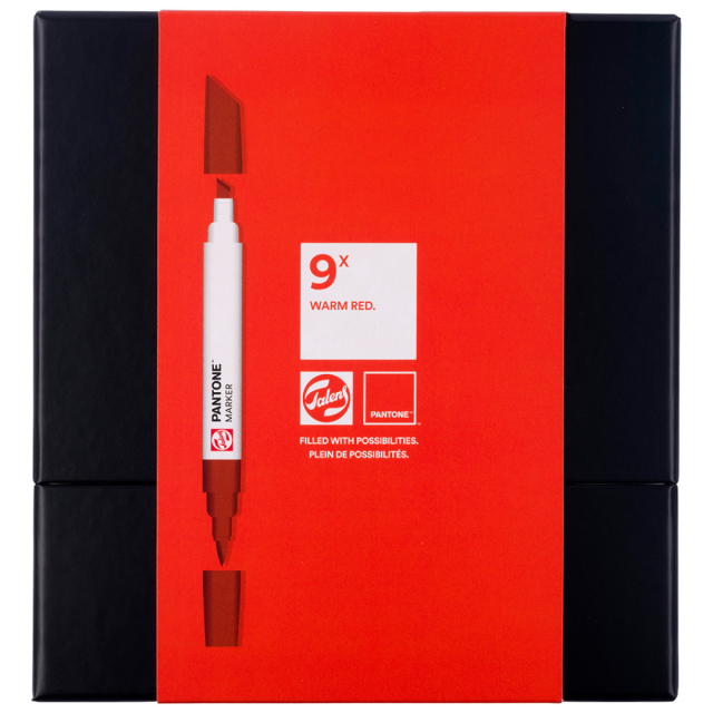 Marker 9-sett Warm Red