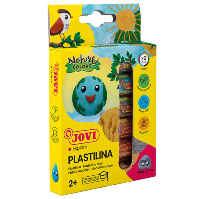 Plastilina Modelleire 6 stk Nature 15 g