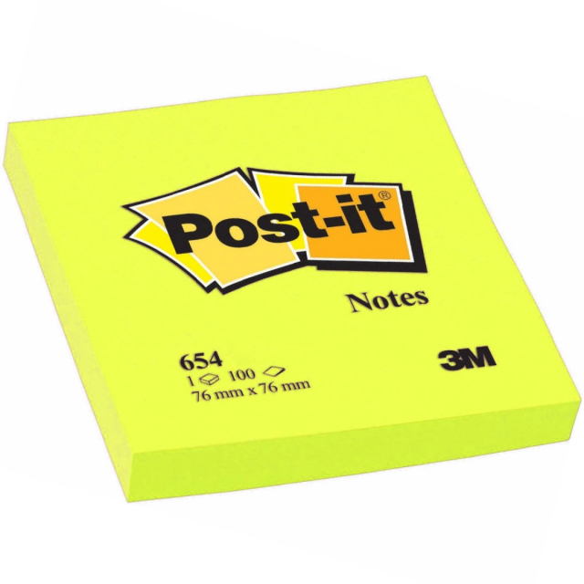 Post-it 76x76 Neongul
