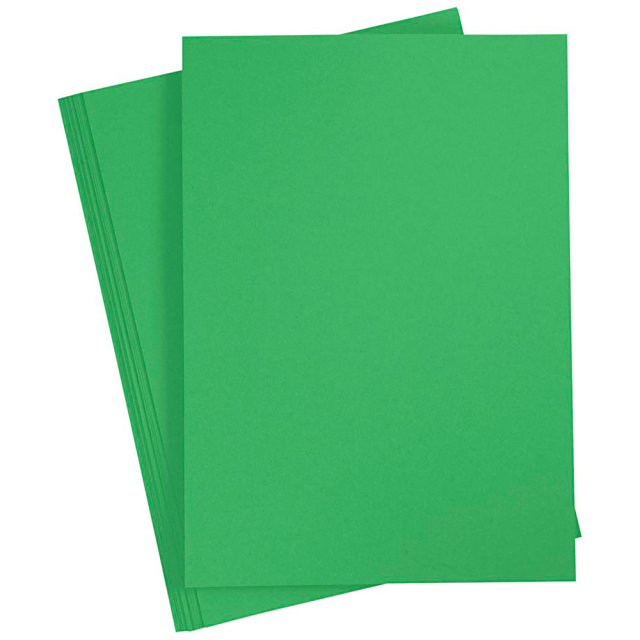 Farget papir Grønn A4 180g 20-pakke